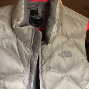 North Face cream vest